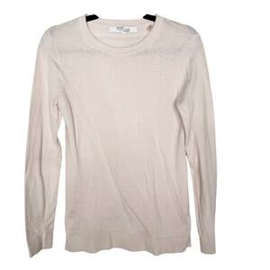 The Line Womens Small Sunkissed Pink Balbina Crew Neck Sweater Cotton Silk Nylon